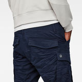 G-Star RAW® Rovic Zip 3D Tapered Cargo Pants Dark blue model back zoom