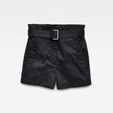 G-Star RAW® Rovic High waist Paperbag Shorts Black model front