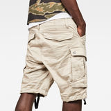 G-Star RAW® Rovic Zip Relaxed 1/2-Length Shorts Beige model back zoom