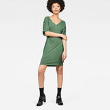 G-Star RAW® Joosa V-Neck Dress Green model front