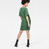 G-Star RAW® Joosa V-Neck Dress Green model back