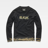 G-Star RAW® Tahire Stalt Deconstructed Sweater Black flat front