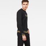 G-Star RAW® Tahire Stalt Deconstructed Sweater Black model side