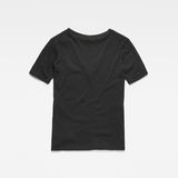 G-Star RAW® Raw Correct Ovvela Straight Deep-V 1/2-Sleeve T-Shirt Black