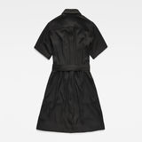 G-Star RAW® Bristum Deconstructed Shirt Dress Black flat back