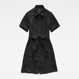 G-Star RAW® Bristum Deconstructed Shirt Dress Black flat front