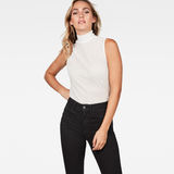 G-Star RAW® Deline Slim Funnel Sleeveless T-Shirt Beige model front