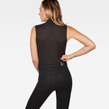 G-Star RAW® Deline Slim Funnel Sleeveless T-Shirt Black model back