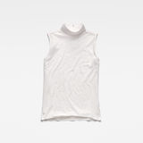 G-Star RAW® Deline Slim Funnel Sleeveless T-Shirt Beige flat front