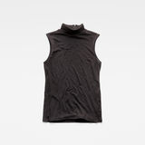 G-Star RAW® Deline Slim Funnel Sleeveless T-Shirt Negro flat front