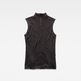 G-Star RAW® Deline Slim Funnel Sleeveless T-Shirt Black flat back