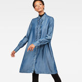 G-Star RAW® Deline Frill Dress Medium blue