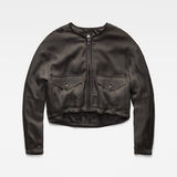 G-Star RAW® Rackam Oversized Cropped Bomber Grey flat front
