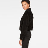 G-Star RAW® D-Staq Oversized Cropped Jacket Black model side