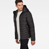 G-Star RAW® Motac Quilted Hooded Jacket Black model side