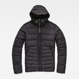 G-Star RAW® Motac Quilted Hooded Jacket Black flat front