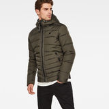 G-Star RAW® Motac Quilted Hooded Jacket Gris model side
