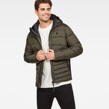 G-Star RAW® Motac Quilted Hooded Jacket Gris model front