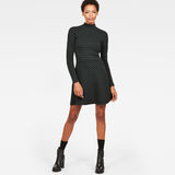 G-Star RAW® Xinva Slim Flare  Funnel Dress Black