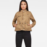 G-Star RAW® Officer Cropped Jacket  Brown model front