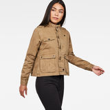 G-Star RAW® Officer Cropped Jacket  Brown model side
