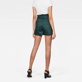 G-Star RAW® Rovic High waist Paperbag Shorts Green model back