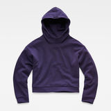 G-Star RAW® Flemster Relaxed Cropped Hooded Sweater Purple flat front
