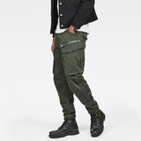 G-Star RAW® Rovic Zip 3D Straight Tapered Pants Green model front