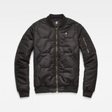 G-Star RAW® Deline Quilted Boyfriend Bomber Negro flat front