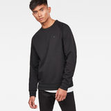 G-Star RAW® Core Sidezip Sweater Black model front
