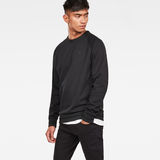 G-Star RAW® Core Sidezip Sweater Black model side