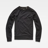 G-Star RAW® Core Sidezip Sweater Black flat front