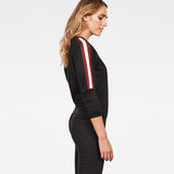 G-Star RAW® Nostelle Stripe Sweater Black model side