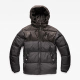 G-Star RAW® Swando Block Hooded Jacket Black flat front