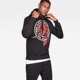 G-Star RAW® Graphic 30 Core Hooded Sweater Black model front