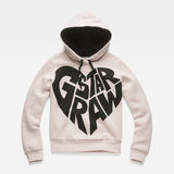 G-Star RAW® Graphic 50 Xzula Hooded Sweat Pink flat front