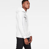 G-Star RAW® Graphic 33 Core Hooded Sweat White model side