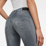 G-Star RAW® Lynn Biker Mid Skinny Ankle Jeans Grey model back zoom