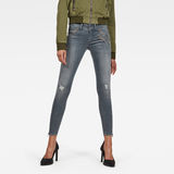 G-Star RAW® Lynn Biker Mid Skinny Ankle Jeans Grey model front