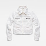 G-Star RAW® D-Staq Zip Denim Jacket White flat front