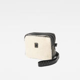 G-Star RAW® Mozoe Zandrai Leather Shoulder Bag White front flat