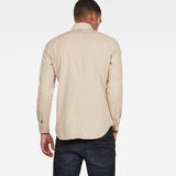 G-Star RAW® Lepton Slim Shirt Beige model back zoom