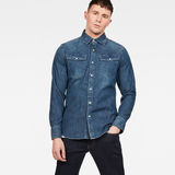 G-Star RAW® 3301 Slim Shirt Medium blue model front