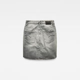 G-Star RAW® 3301 Zip Skirt Jeans Grey flat back