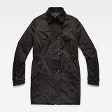 G-Star RAW® Minor Hunting Padded Slim Trench Jacket Black flat front