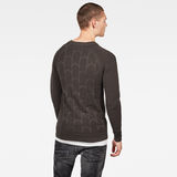 G-Star RAW® Suzaki Biker Knitted Sweater Grey model back