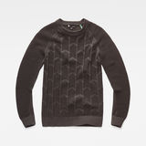 G-Star RAW® Suzaki Biker Knitted Sweater Grey flat front