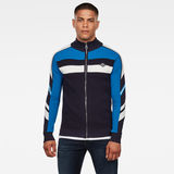 G-Star RAW® Axler Zip Through Knit Donkerblauw model front