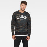 G-Star RAW® Graphic 12 Slim Sweater Black model front