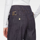 G-Star RAW® GSRR Lanc Ultra High Straight Jeans Dark blue model back zoom